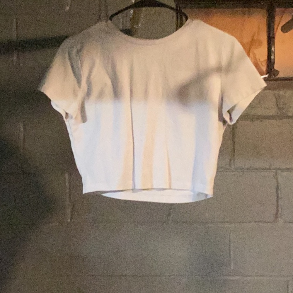 Wild Fable white cropped shirt